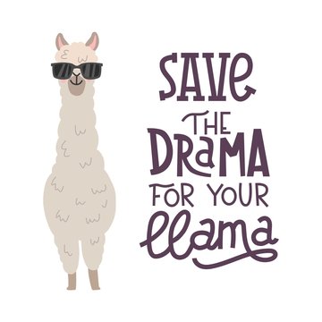 Lama lettering poster