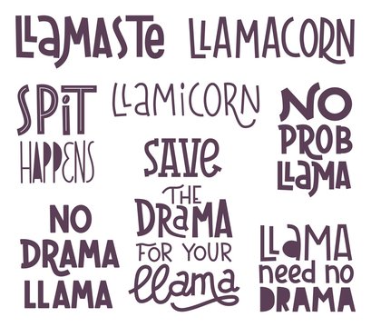 Lama lettering set