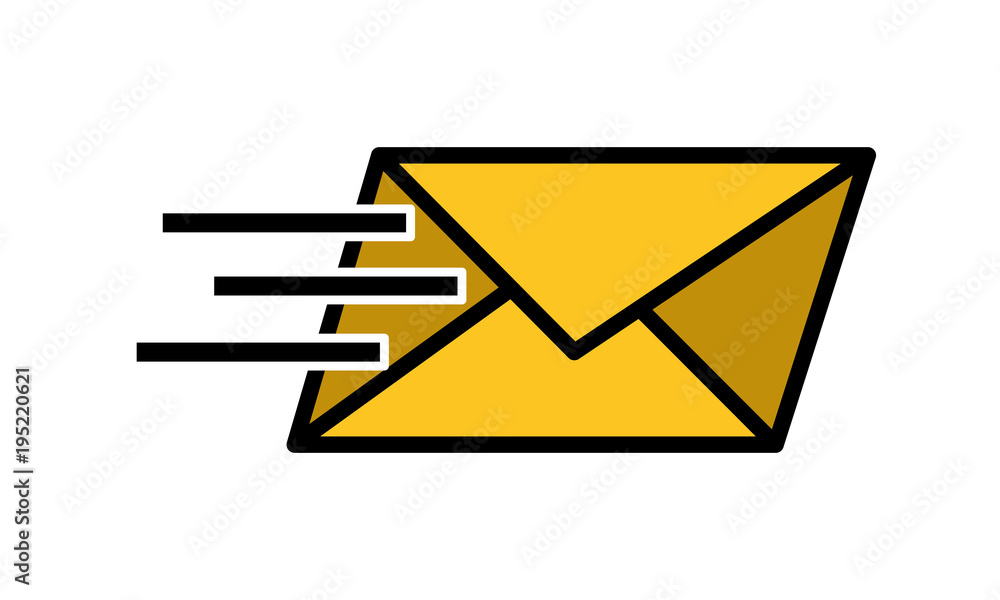 Fototapete line color text e-mail message style sign