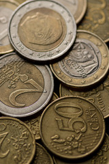 Money euro coins background