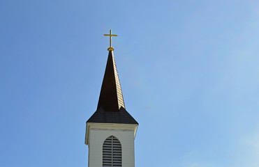 Christian background photo of a church steeple