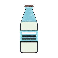 Milk glass bottle vector illustration graphic design