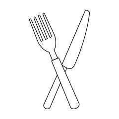 Fork and knife cutlery vector illustration graphic design