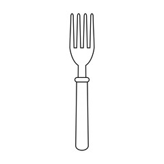 Fork cutlery utensil vector illustration graphic design