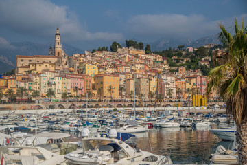 Panorama und Sehenswürdigkeiten von Menton, Provence, Cote d Azur, Frankreich