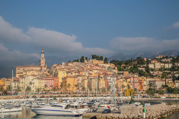 Panorama und Sehenswürdigkeiten von Menton, Provence, Cote d Azur, Frankreich