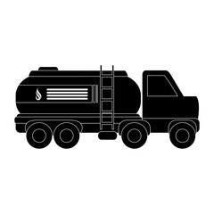 Truck with gas tank vector illustration graphic design
