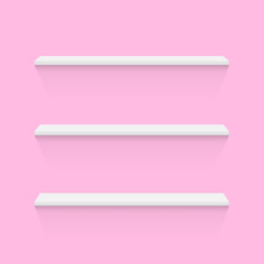 Shelves on Pink Wall