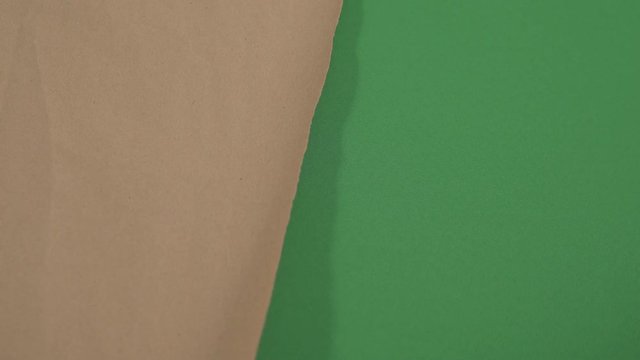 Ripping brown paper 