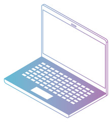 laptop computer isometric icon vector illustration design