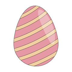 Cute easter egg cartoon icon vector illustration graphic design