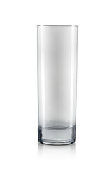 Empty cocktail tall glass on a white background.