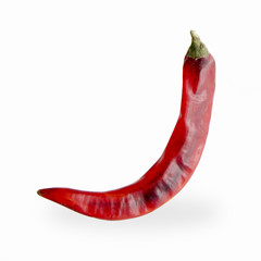 Chilli pepper - sun-dried is on white background