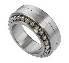 Close up of bearings isolated on white
