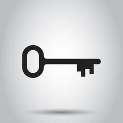 Key vector icon. Key flat illustration.