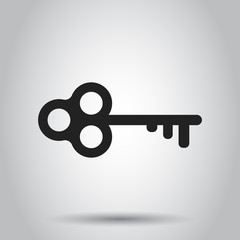 Key vector icon. Key flat illustration.