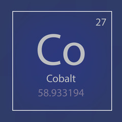 Cobalt Co chemical element icon- vector illustration