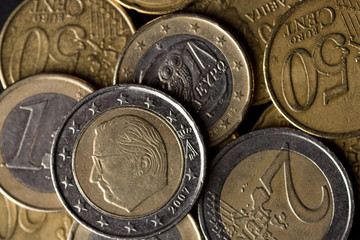 Money euro coins background