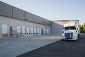 Warehouse and truck.