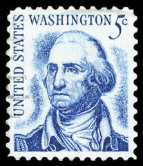 USA - CIRCA 1950: A stamp printed in the USA shows image portrait George Washington, circa 1950.