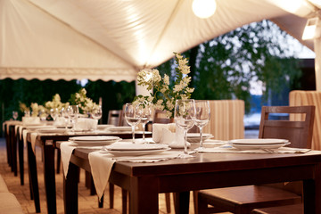 serving in the restaurant