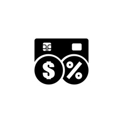 Credit Debit Card International vector icon. Simple flat symbol on white background