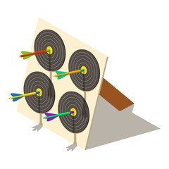 Sport target icon, isometric style