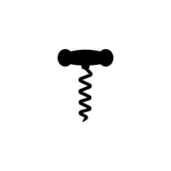 Corkscrew vector icon. Simple flat symbol on white background