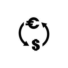 Exchange Money vector icon. Simple flat symbol on white background