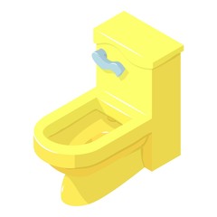 Toilet icon, isometric style