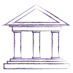 bank building isolated icon vector illustration design