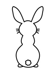 ウサギ背中(線画)