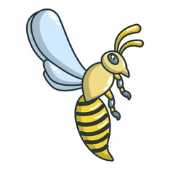 Bee icon, cartoon style