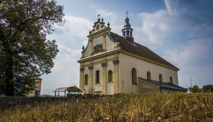 Fototapeta premium Catholic church, Yagilnitsa village, Ternopil region, Ukraine