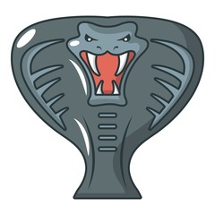 Snake icon, cartoon style