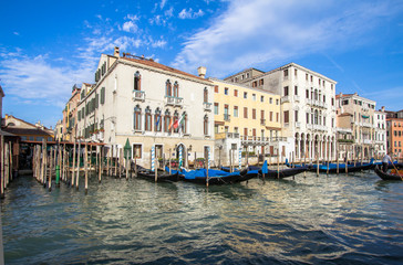 Obraz premium Palaces along the Grand Canal, Venice, Italy
