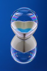 Bubble on creative china with Rainbow colors and reflections