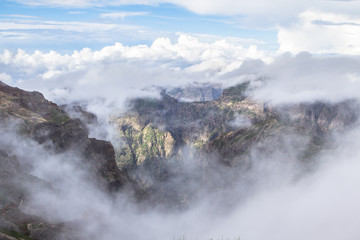 Mountain landscape on Madeira, Portugal