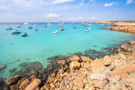 Fototapeta Cala Saona beach, Formentera, Spain