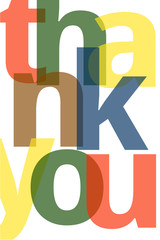 Thank you card vector design