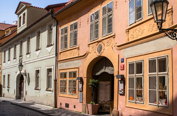 Fototapeta premium Historical buildings in old town in Prague, Czech republic