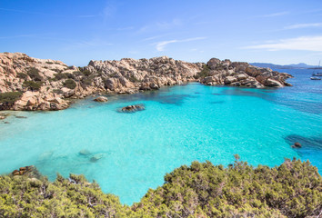 Fototapeta na wymiar Spiaggia di Cala Coticcio, Sardegna, Italy