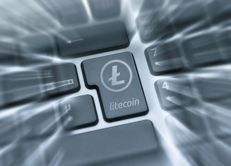 Clavier avec touche litecoin