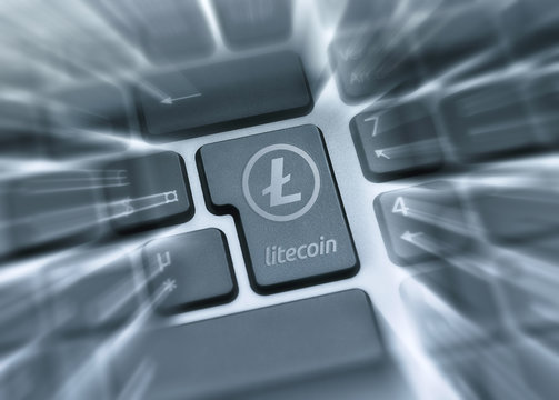 Clavier avec touche litecoin