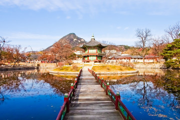 beautiful pavilion in gyeobokgur palace seoul korea