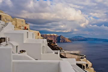 scenic view of cyclade house oia greece