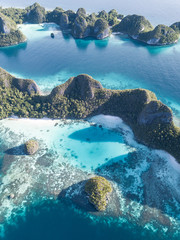 Aerial View of Dramatic Islands in Raja Ampat