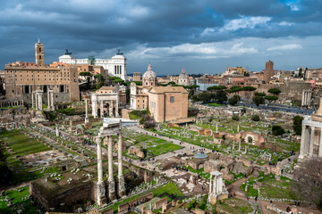 Fototapeta na wymiar Forum Romanum in Rom in Italien