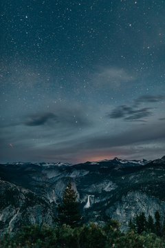 Yosemite Mountain Starry Night Photography
