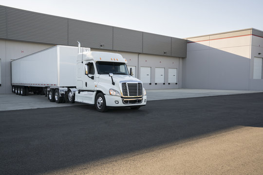 Warehouse and truck.